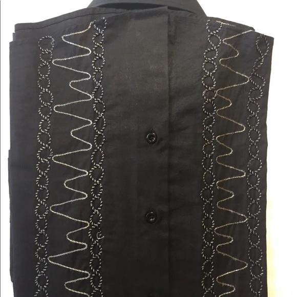 Dergi Newline Men’s Dress Shirt Long Sleeve Black Embroidered S - Picture 10 of 11